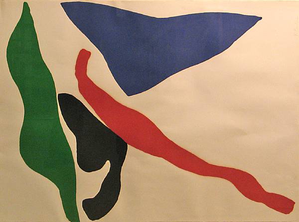 Appraisal: Raymond Parker American - Untitled Two Abstracts c Color screenprint