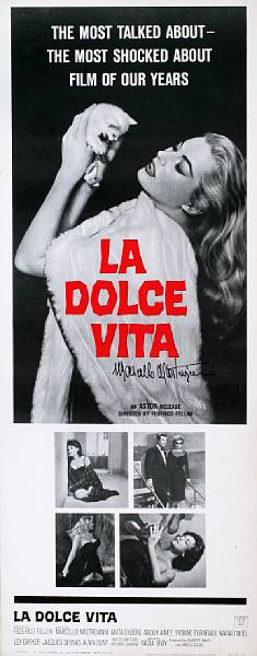 Appraisal: La Dolce Vita Astor Pictures insert condition D was improperly