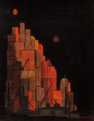 Appraisal: Fred Uhlman - The Red Tower signed and dated '