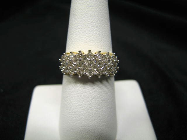 Appraisal: Diamond Ring Princess cut diamonds totaling carat in k yellow