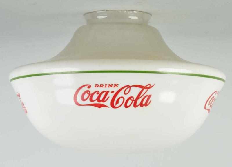 Appraisal: Coca-Cola Milk Glass Lighting Fixture Description s Very strong condition