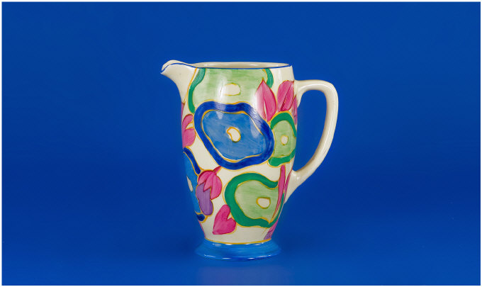 Appraisal: Clarice Cliff Coronet Jug Circa Blue Chintz pattern Bizarre range