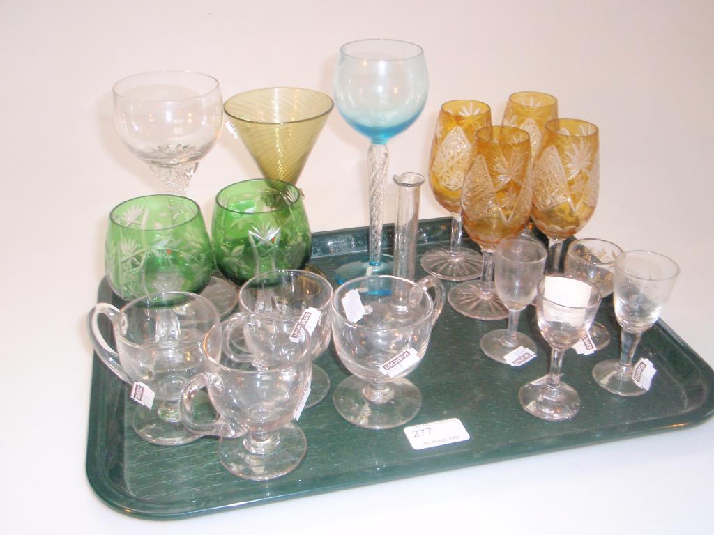 Appraisal: A selection of period table glass