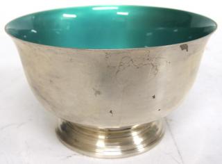 Appraisal: Towle Enameled Sterling Silver Bowl Having an everted mouth and