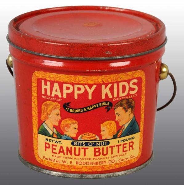 Appraisal: Happy Kids Peanut Butter Pail Description Manufactured by W B