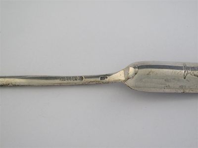 Appraisal: A George III marrow scoop crested by William Summer London