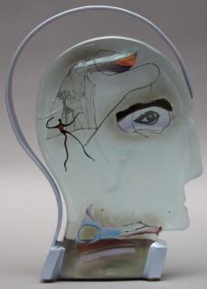 Appraisal: Pavel Molnar German th c Untitled Head Cast glass and