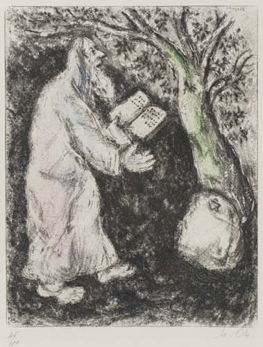 Appraisal: MARC CHAGALL Josu et la pierre de Sichem Etching and