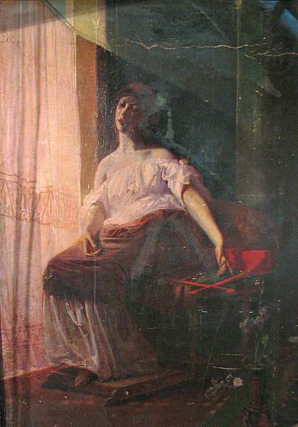 Appraisal: n a Federico Faruffini Italian - Woman by a window