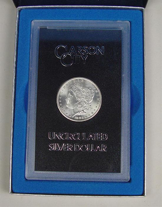 Appraisal: -CC Morgan Dollar BU GSA issued in black case with