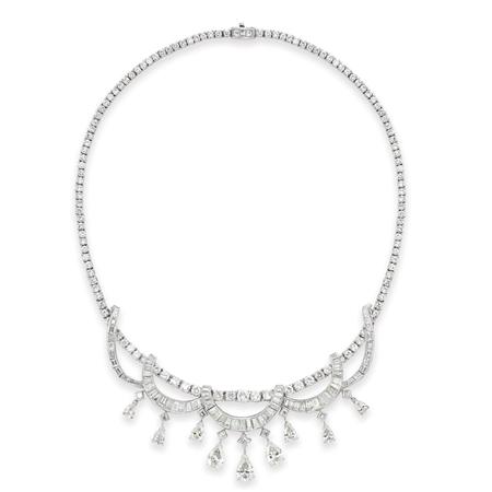 Appraisal: Diamond Swag Fringe Necklace Estimate -