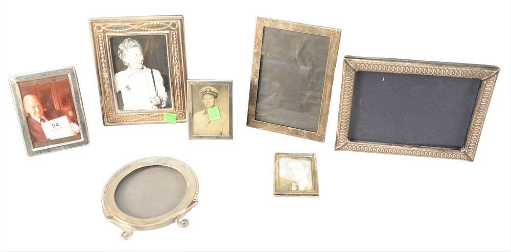 Appraisal: Seven Sterling Silver Frames largest x Seven Sterling Silver Frames