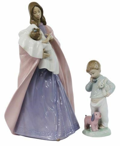 Appraisal: lot of Porcelain figures Nao by Lladro including A Mother's