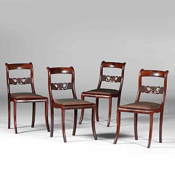 Appraisal: Neoclassical New York Side Chairs American New York A set