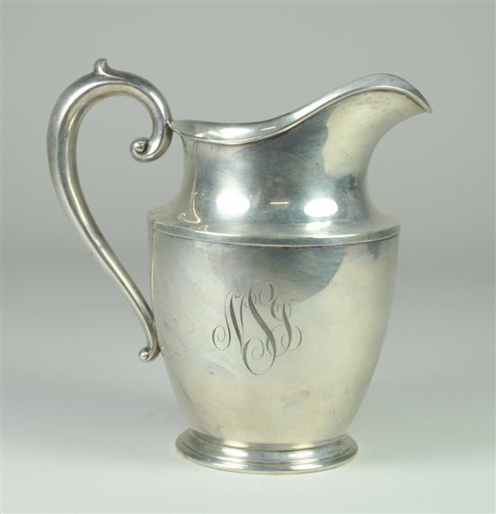 Appraisal: Wallace Sterling Water Pitcher In plain helmet form Marked 'Wallace