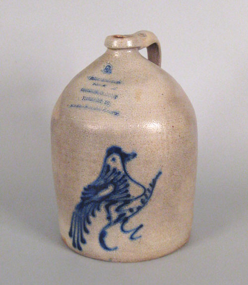 Appraisal: New York two gallon stoneware jug th c impressed Geo