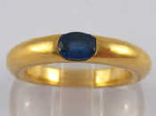 Appraisal: Cartier A French hallmarked carat gold sapphire ring by Cartier