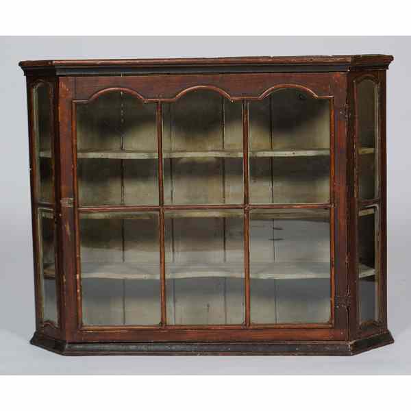 Appraisal: Continental Hanging Cabinet Continental th century A painted hanging cabinet