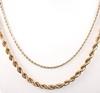 Appraisal: NECKLACES - piece lot includes a K yellow gold rope