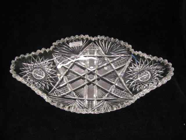 Appraisal: Newark Cut Glass Ice Cream Tray brilliant period '' x