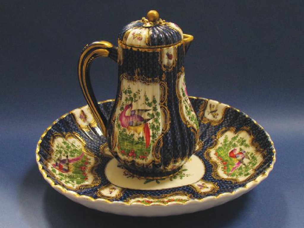 Appraisal: A FIRST PERIOD WORCESTER STYLE JUG AND COVER of baluster