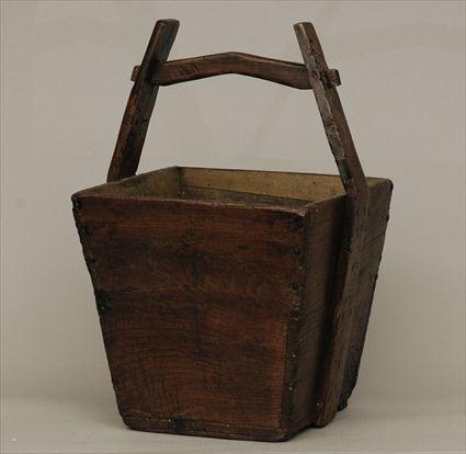 Appraisal: Wooden Wool Basket