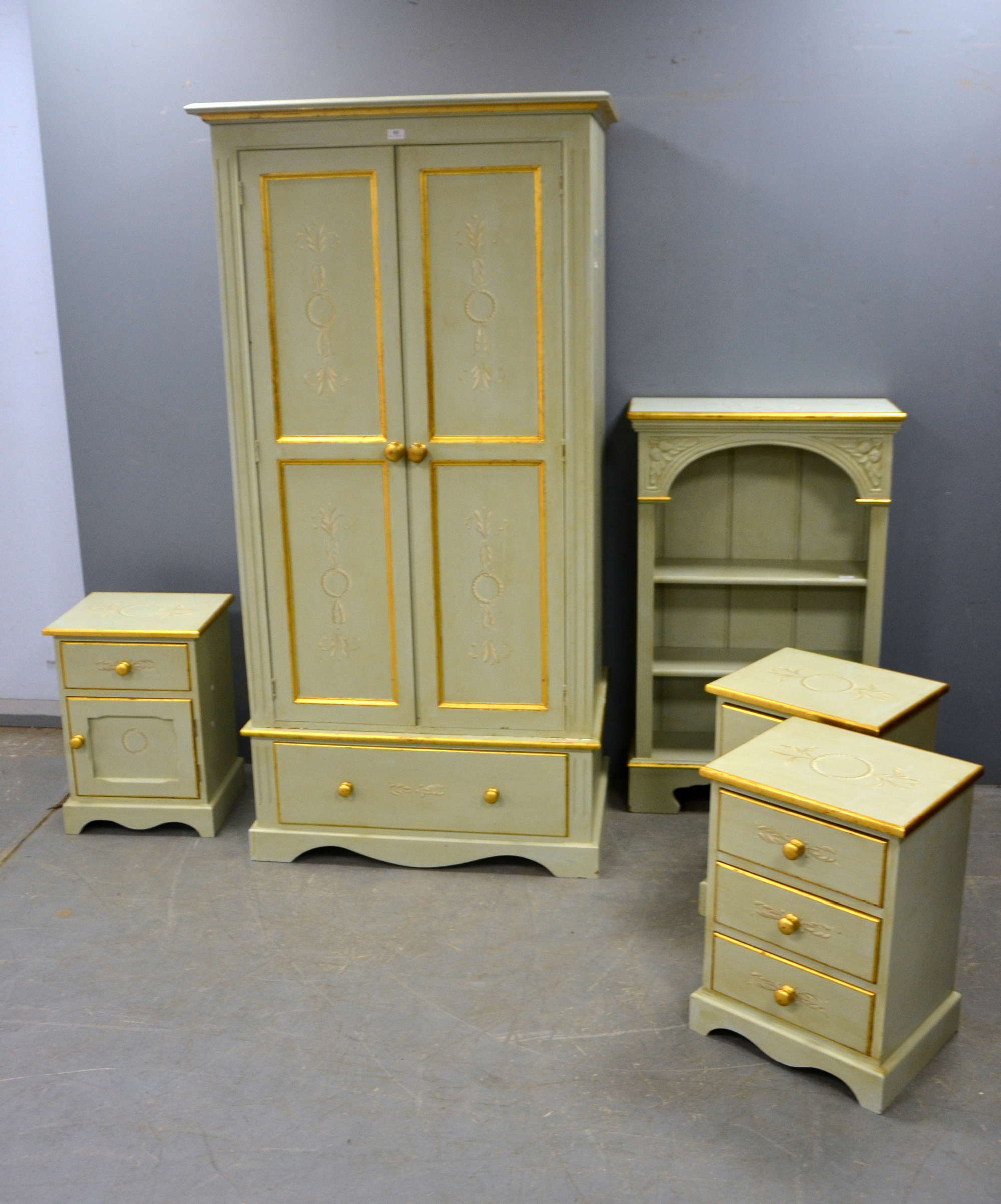 Appraisal: Painted bedroom suite