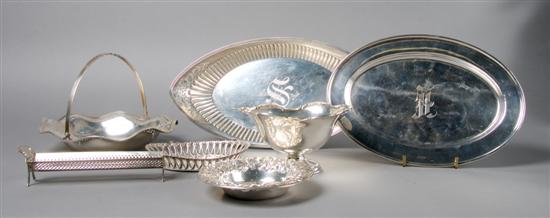 Appraisal: A Group of American Sterling Silver Decorative Dishes Width of