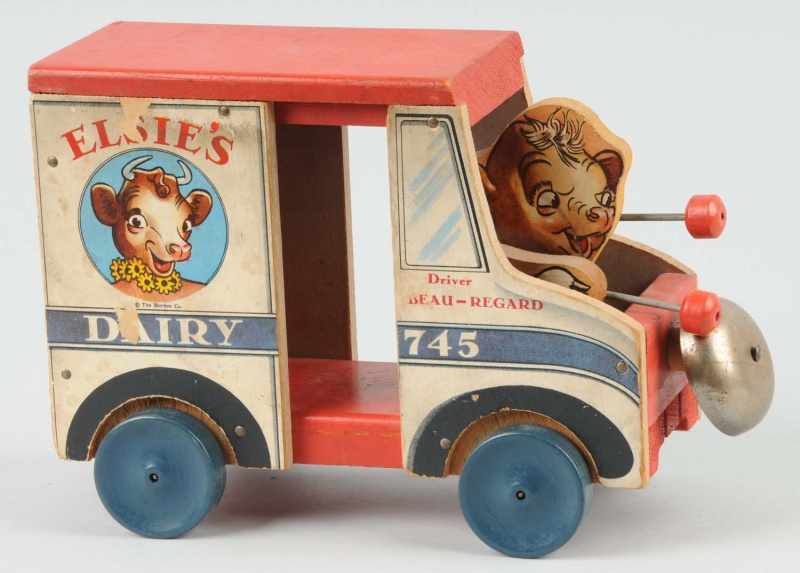 Appraisal: Fisher Price No Elsie's Dairy Truck Toy Description Paper on