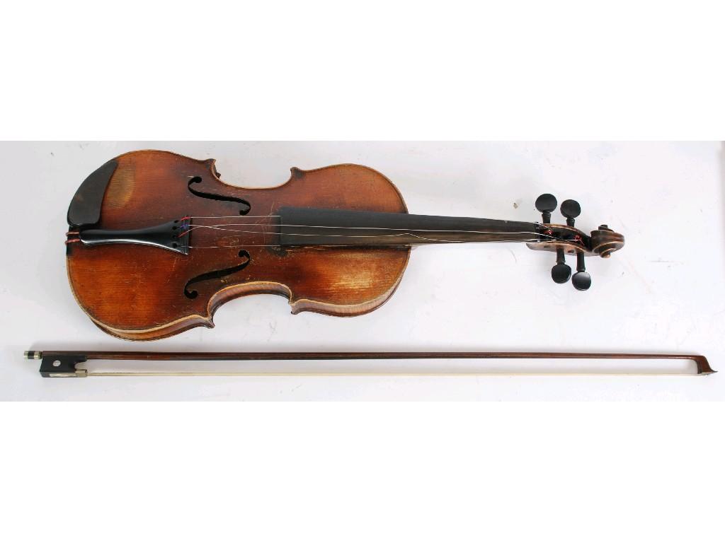 Appraisal: COPY OF A STRADIVARIUS VIOLIN with printed label and with