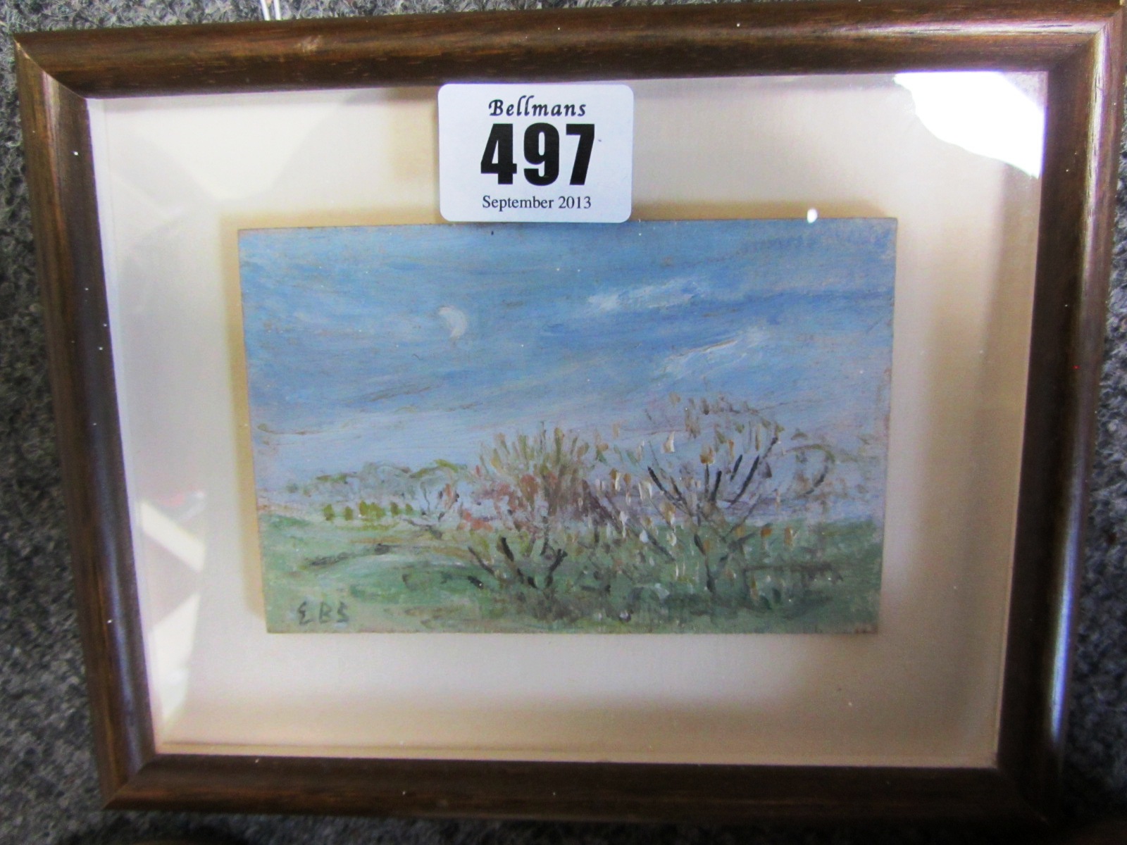 Appraisal: Elinor Bellingham-Smith - Landscape oil on board signed with initials