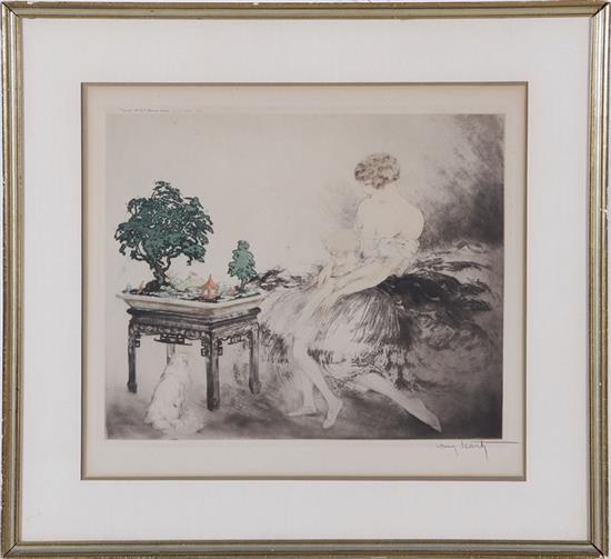 Appraisal: Louis Icart French - LE JARDIN JAPONAIS Japanese Garden etching