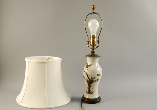 Appraisal: th Century Chinese Vase Converted to a Lamp the vase