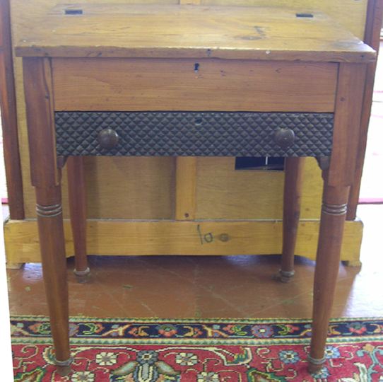 Appraisal: American Provincial Pine Lift-Top Writing Desk of diminutive proportions mid-