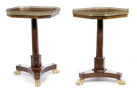 Appraisal: A PAIR OF SIDE TABLES late Empire France th c