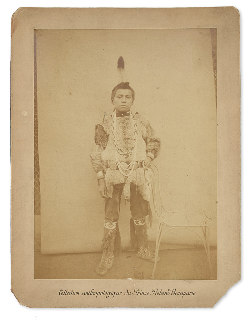 Appraisal: AMERICAN INDIANS--PHOTOGRAPHS Bonaparte Roland Iga She a young Omaha from