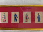 Appraisal: A Chinese set of four well painted figures watercolour body