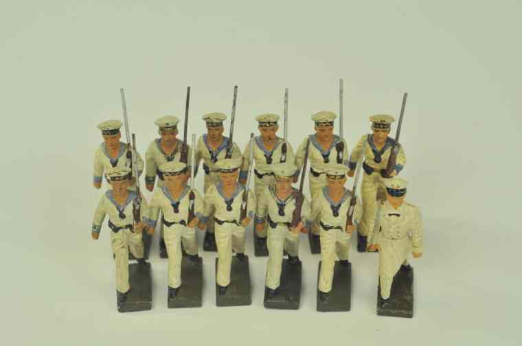 Appraisal: GROUPING OF LINEOL GERMAN SAILORS AND OFFICER Composition all in