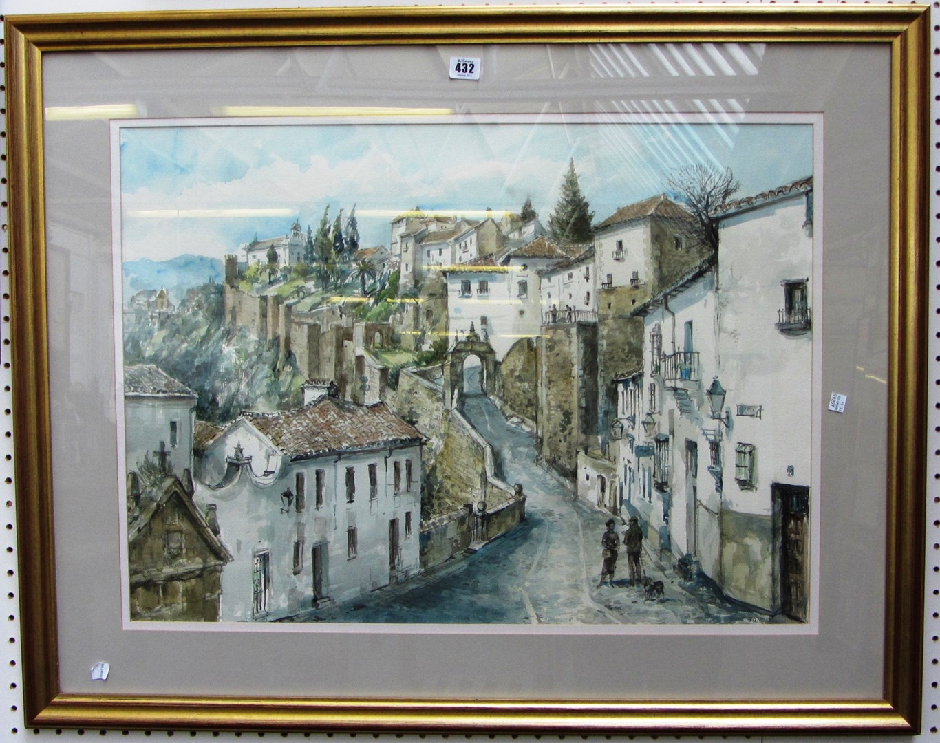 Appraisal: Charles Richard Bone - French town scene watercolour signed cm