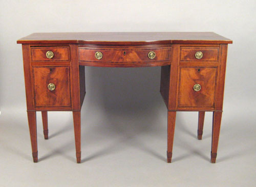 Appraisal: Regency mahogany sideboard early th c with bowfront and five