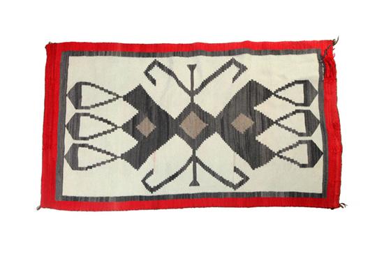 Appraisal: NAVAJO RUG Second quarter- th century Waterbug design on white