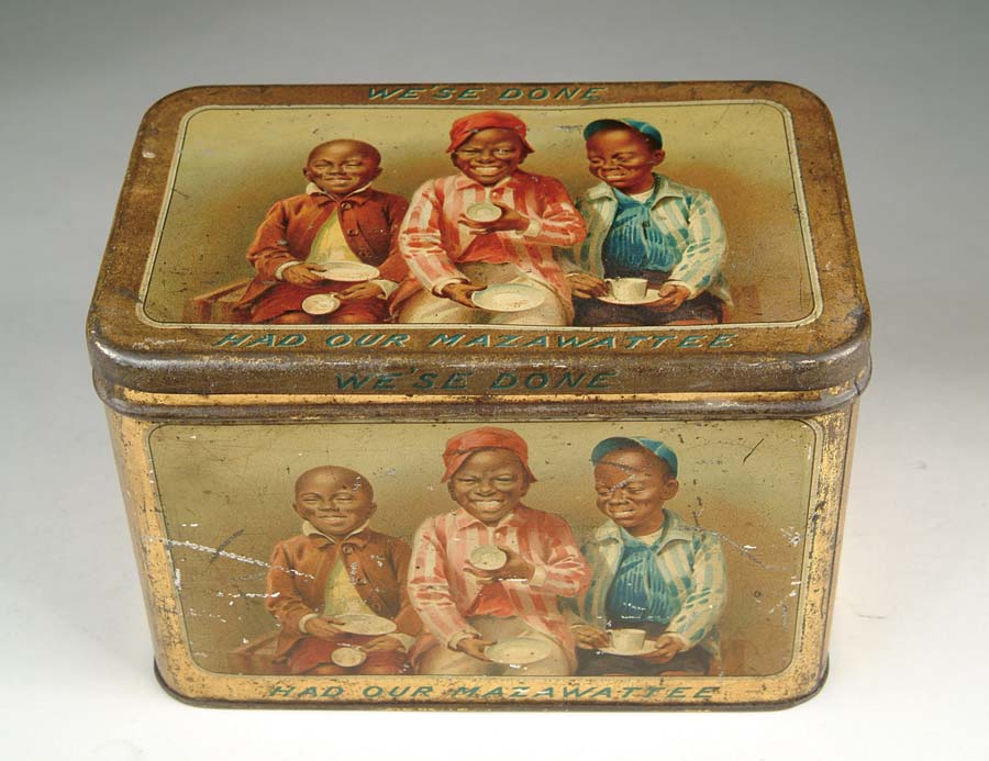 Appraisal: MAZAWATTEE TEA TIN English three pound tin with five lithographed