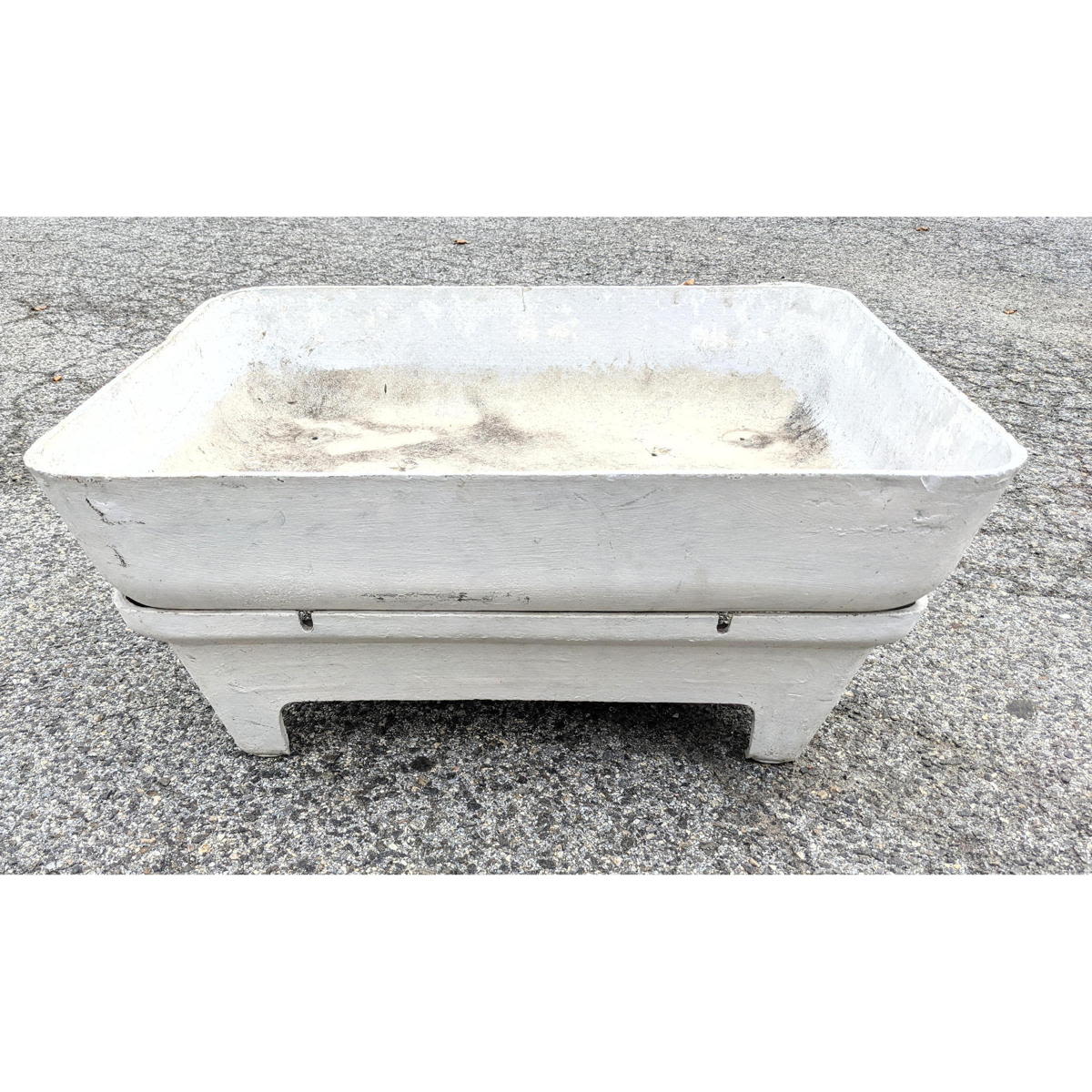 Appraisal: WILLY GUHL Part Planter Basin planter and raised base Dimensions