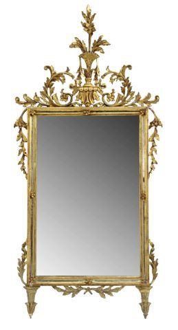 Appraisal: Florentine giltwood wall mirror th c rectangular frame with large