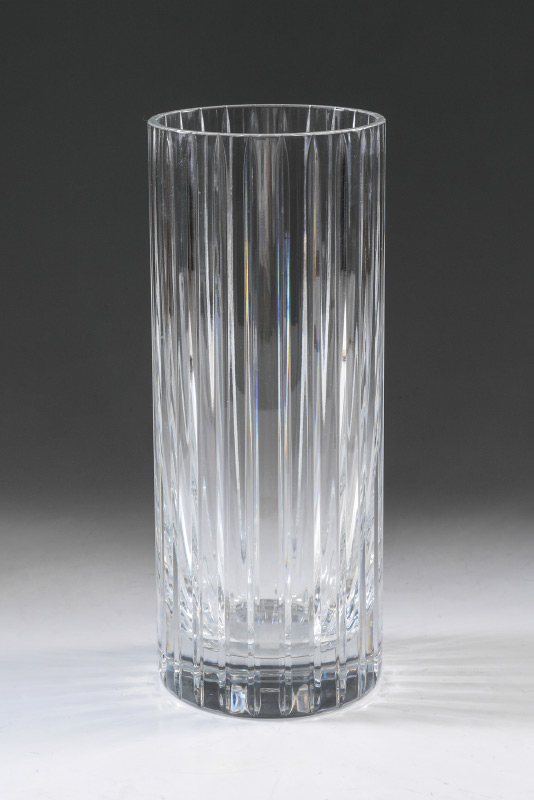 Appraisal: BACCARAT HARMONIE CYLINDER VASE In the Harmonie pattern by Baccarat