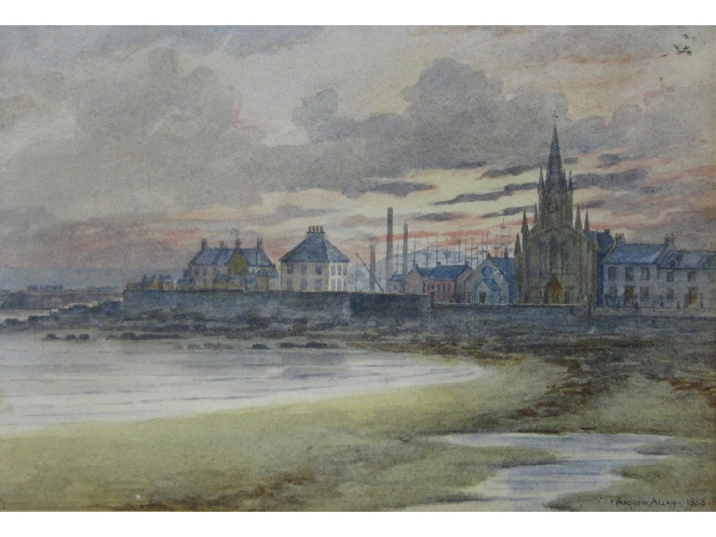 Appraisal: ANDREW ALLAN - Watercolour 'Evening' signed and entitled and dated