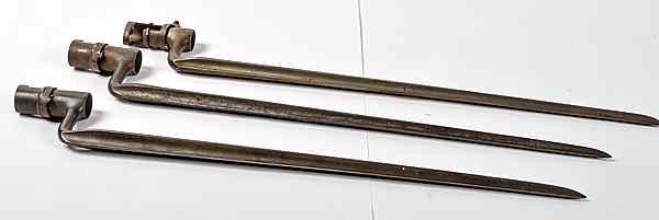 Appraisal: US Assorted Bayonets Lot of Three Lot includes two caliber