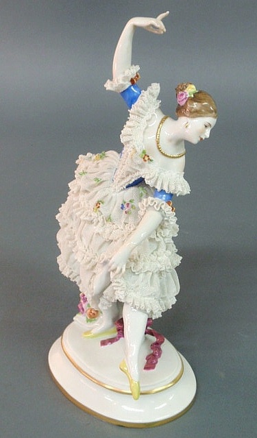 Appraisal: German porcelain figure of a dancing woman h