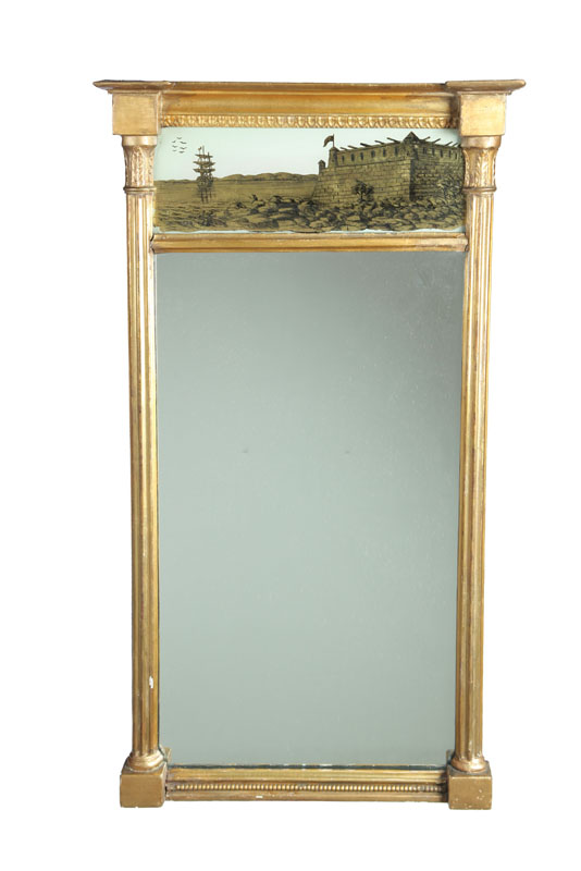 Appraisal: FEDERAL MIRROR Possibly American st quarter- th century pine Gilt