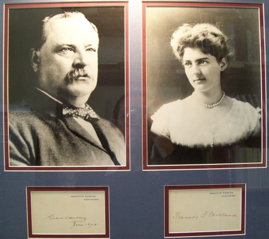 Appraisal: CLEVELAND GROVER AND FRANCES F Two Executive Mansion cards the